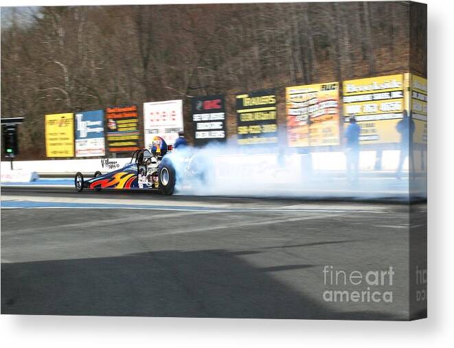 04-19-2015 Canvas Print featuring the photograph 2681 04-19-2015 Lebanon Valley Dragway by Vicki Hopper