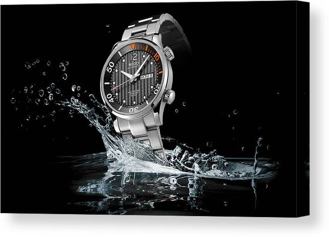 Watch Canvas Print featuring the digital art Watch #28 by Super Lovely