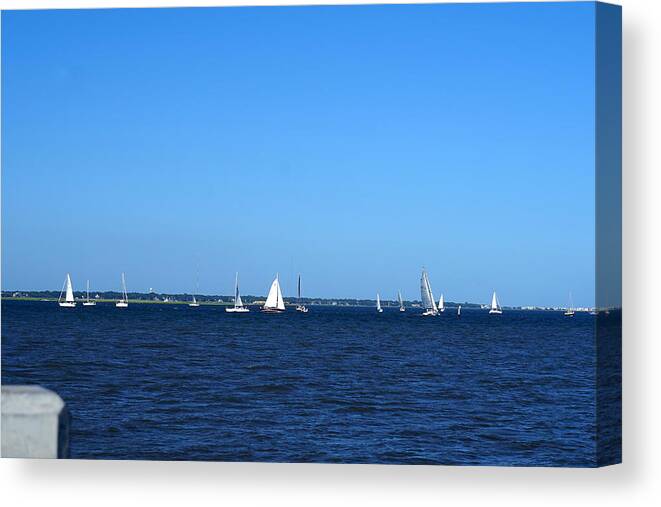 Battery Canvas Print featuring the photograph The Battery- Charleston by Laurie Perry