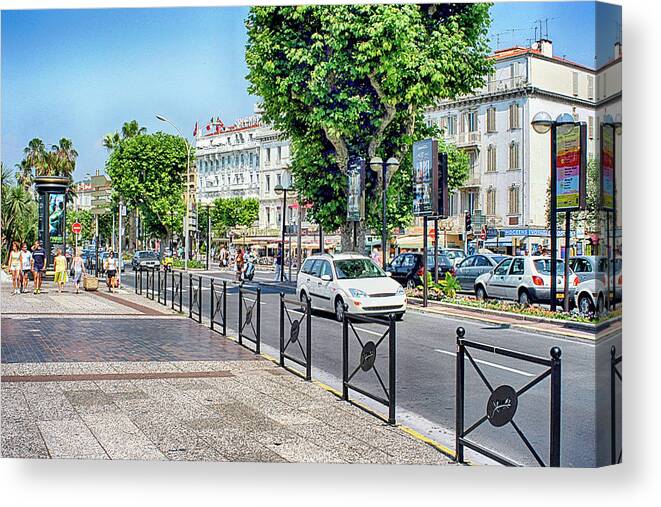 Hotel Splendid Canvas Print featuring the photograph Cannes, South of France. #3 by Chris Smith