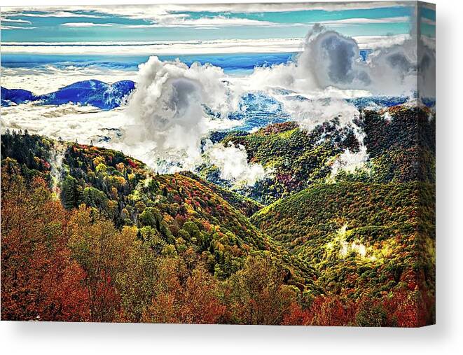 Mountains Canvas Print featuring the photograph  Great Smoky Mountains National Park #3 by Alex Grichenko