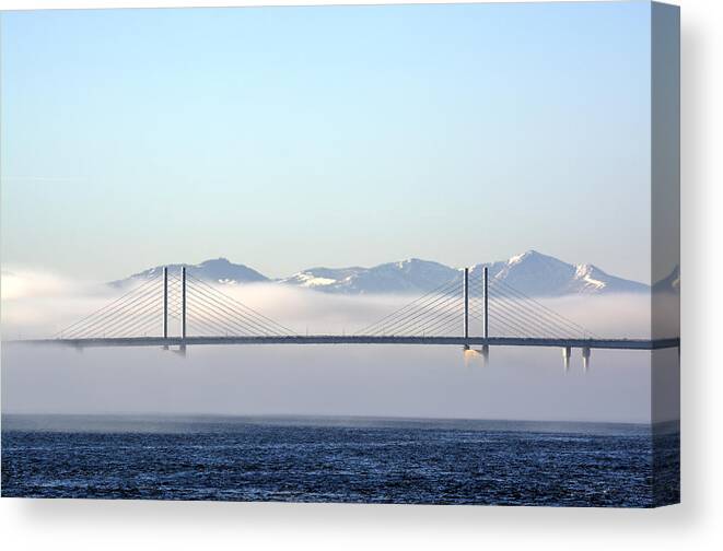 Kessock Bridge Canvas Print featuring the photograph Kessock Bridge, Inverness #3 by Veli Bariskan