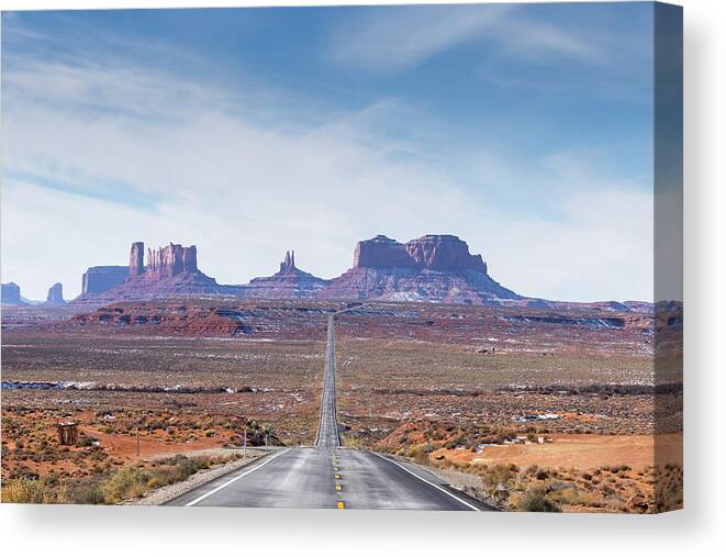 Amazing Canvas Print featuring the photograph Monument Valley National Park in Arizona, USA #3 by Josef Pittner