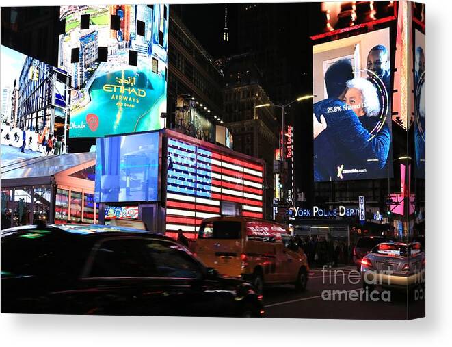 Destination Canvas Print featuring the photograph New York City Times Square #3 by Douglas Sacha