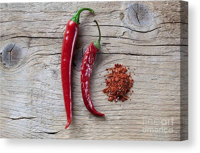 Chili Canvas Print featuring the photograph Red Chili Pepper #3 by Nailia Schwarz