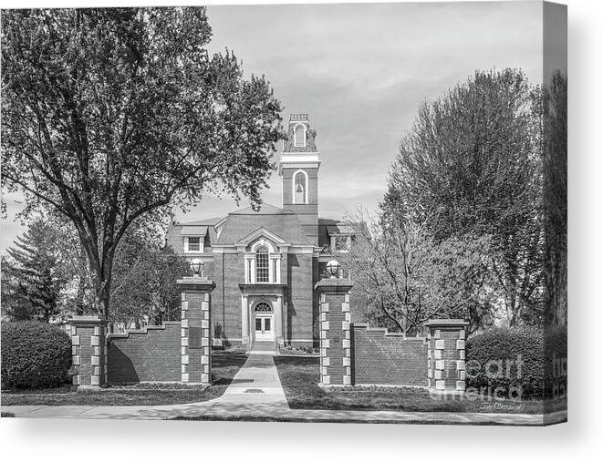Simpson Canvas Print featuring the photograph Simpson College College Hall by University Icons