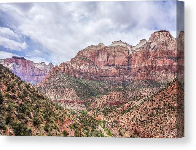 Zion Canvas Print featuring the photograph Zion Canyon National Park Utah #34 by Alex Grichenko
