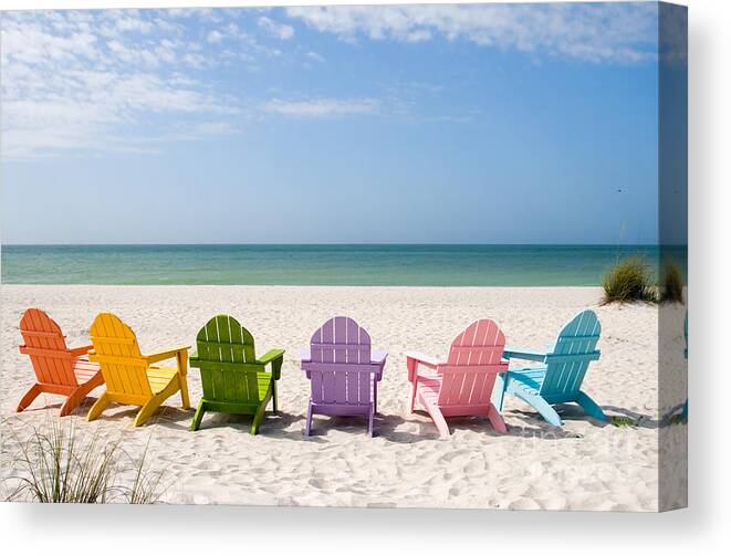 Beach Canvas Print featuring the photograph Florida Sanibel Island Summer Vacation Beach by ELITE IMAGE photography By Chad McDermott