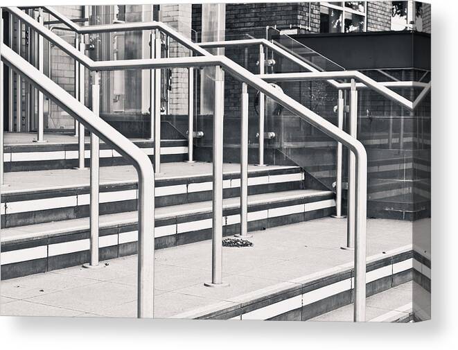 Architectural Canvas Print featuring the photograph Metal railings #4 by Tom Gowanlock