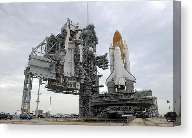 Space Shuttle Canvas Print featuring the photograph Space Shuttle #4 by Mariel Mcmeeking
