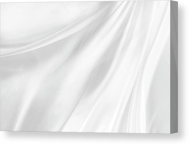 Silk Canvas Print featuring the photograph White silk #4 by Les Cunliffe