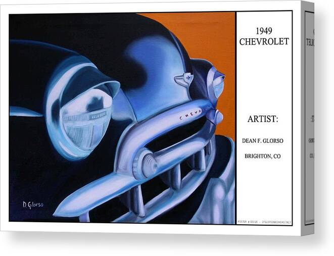 Glorso Canvas Print featuring the painting 49 Chevy Poster by Dean Glorso
