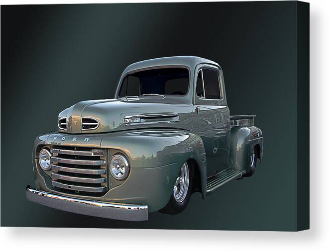 Ford Canvas Print featuring the photograph 49 Ford Pick Up by Jim Hatch