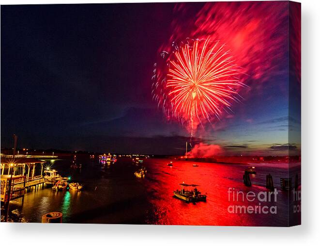 Surf City Canvas Print featuring the photograph 4th of July by DJA Images