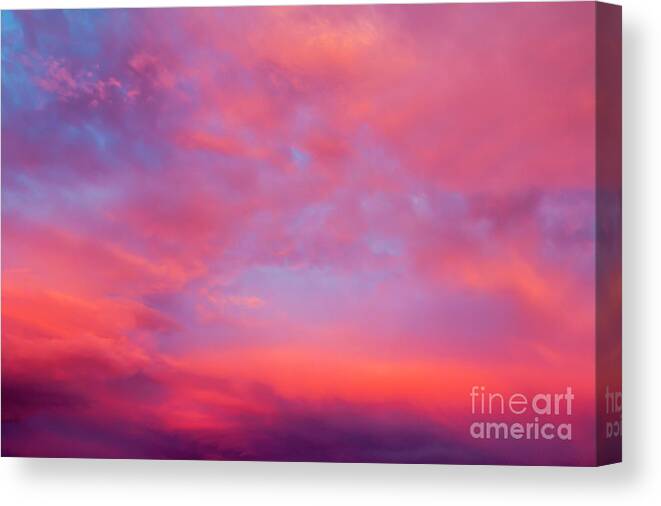 Sun Canvas Print featuring the photograph Red Cloudscape At Sunset. #5 by Sv