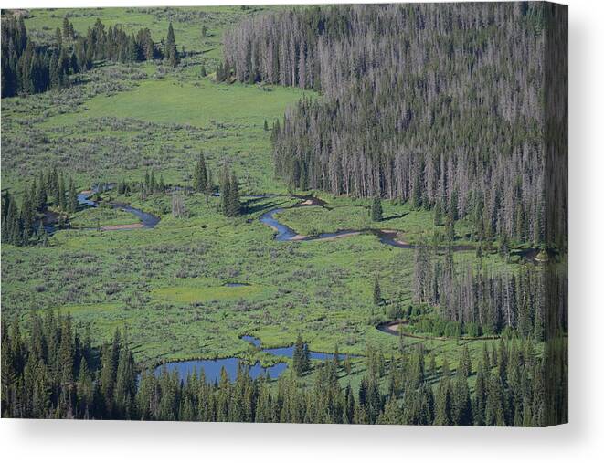 River Canvas Print featuring the photograph Scenery Rocky Mountain NP CO by Margarethe Binkley