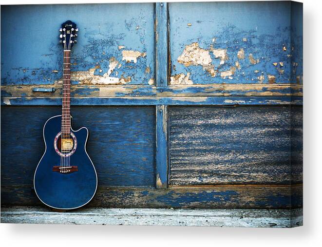 Guitar Canvas Print featuring the digital art Guitar #6 by Super Lovely