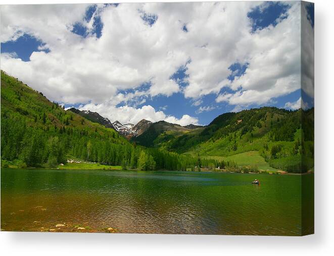 Summer Canvas Print featuring the photograph Mountain Lake #60 by Mark Smith