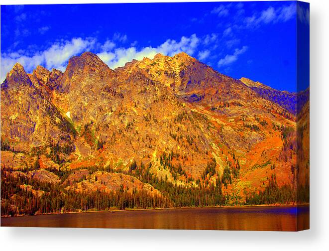  Canvas Print featuring the digital art Yellowstone Park #64 by Aron Chervin