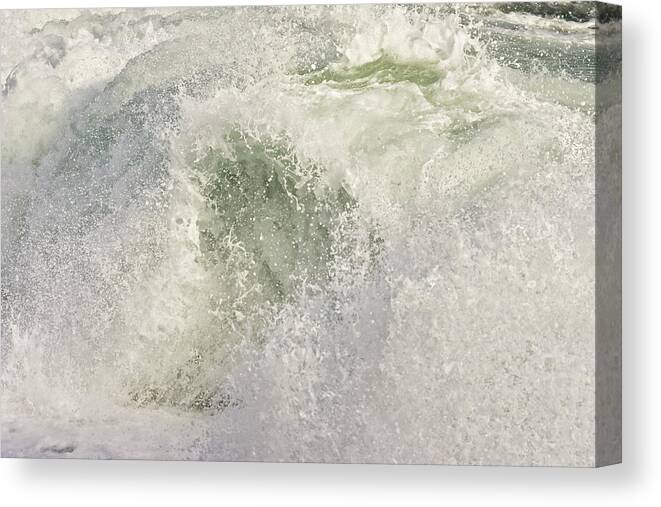 Maine Canvas Print featuring the photograph Large Waves Near Pemaquid Point On The Coast Of Maine #7 by Keith Webber Jr