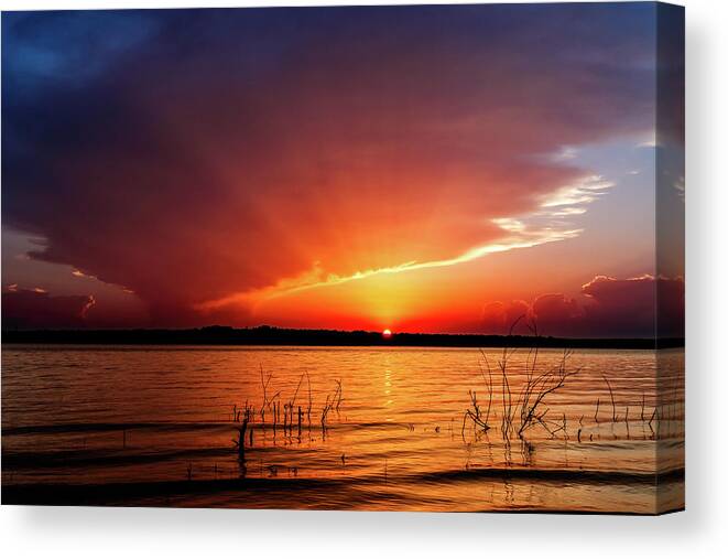 Horizontal Canvas Print featuring the photograph Sunset #7 by Doug Long