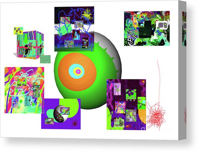 Walter Paul Bebirian Canvas Print featuring the digital art 8-31-2015babcdefghijklmnop by Walter Paul Bebirian