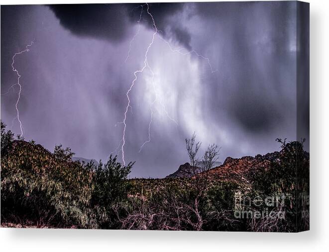 Lightning Canvas Print featuring the photograph Lightning #12 by Mark Jackson