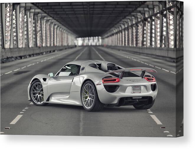 Cars Canvas Print featuring the photograph Porsche 918 Spyder #8 by ItzKirb Photography