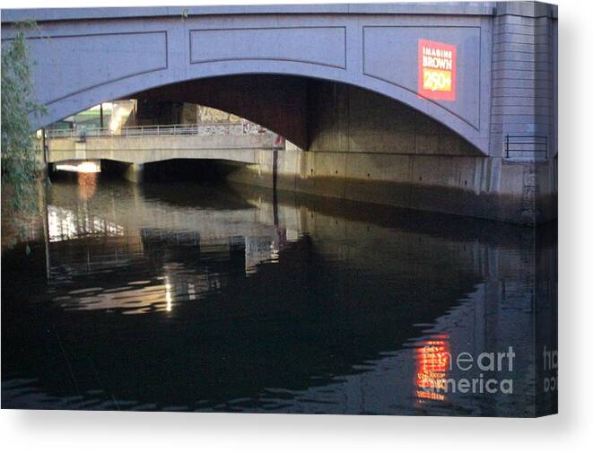 Providence Canvas Print featuring the photograph WaterFire #8 by Deena Withycombe