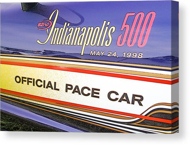 1998 Canvas Print featuring the digital art 82nd Indy 500 Pace Car by Darrell Foster
