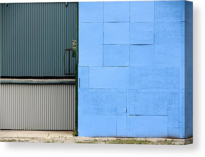 Blue Canvas Print featuring the photograph 8bit Blue In Reality Detail by Kreddible Trout