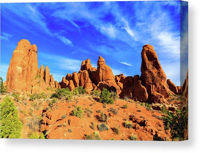 Arches National Park Canvas Print featuring the photograph Arches National Park by Raul Rodriguez