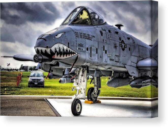 Death Canvas Print featuring the photograph A-10 Thunderbolt by Michael White