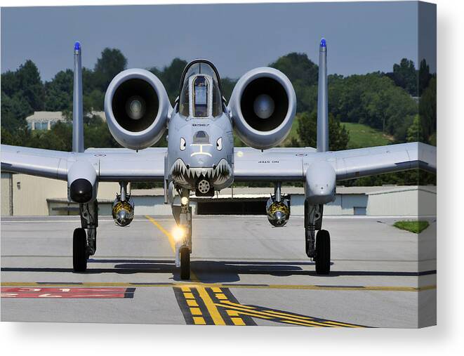 A-10 Canvas Print featuring the photograph A-10 Warthog by Dan Myers