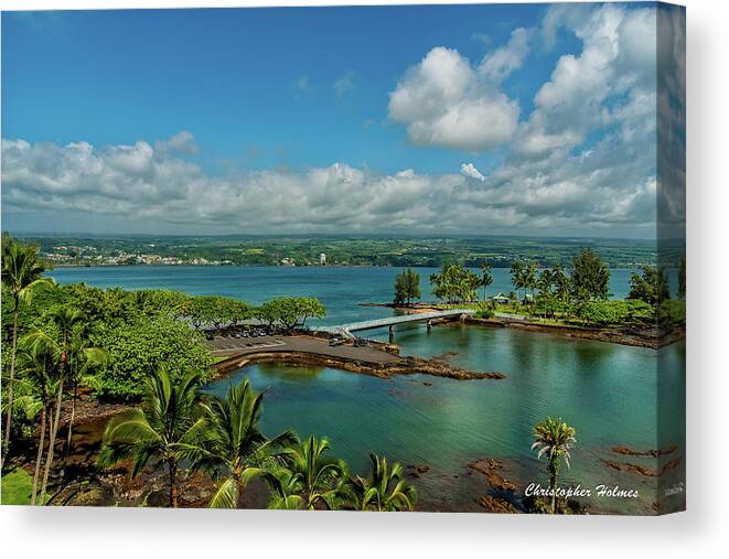 Christopher Holmes Photography Canvas Print featuring the photograph A Beautiful Day Over Hilo Bay by Christopher Holmes