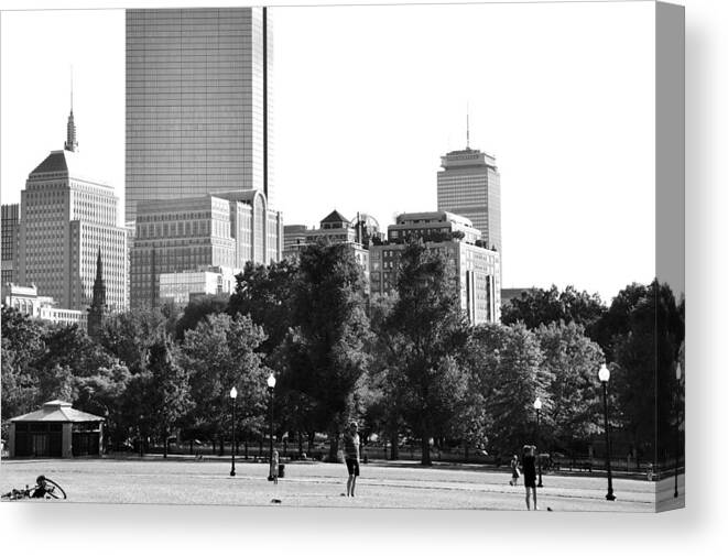 Boston Canvas Print featuring the photograph A Day at the Park by Corinne Rhode