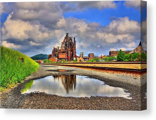 Lehigh Valley Canvas Print featuring the photograph A Distant Memory by DJ Florek