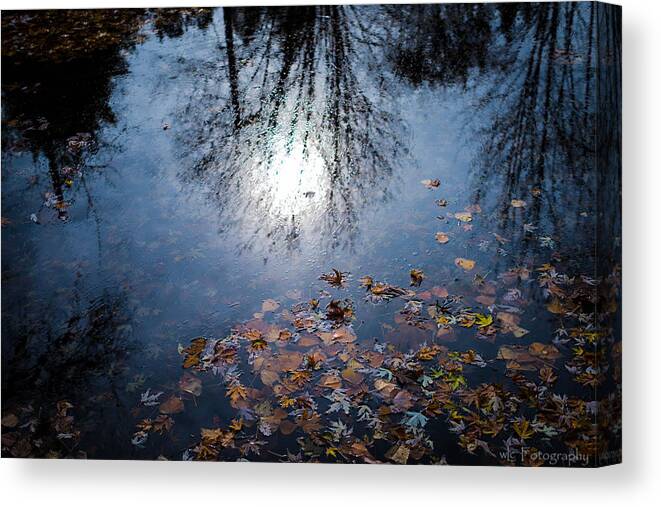 Water Canvas Print featuring the photograph A Fall Day by Wendy Carrington