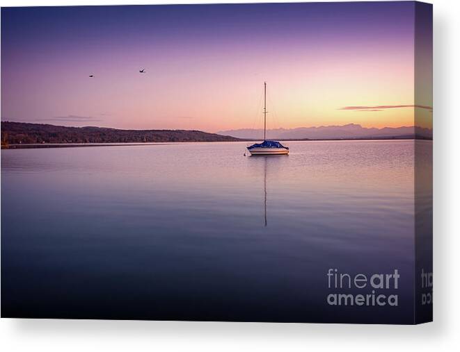 Ammersee Canvas Print featuring the photograph A Fragile Moment by Hannes Cmarits