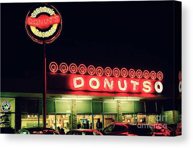 Donuts Canvas Print featuring the photograph A Light in the Darkness by Alice Mainville
