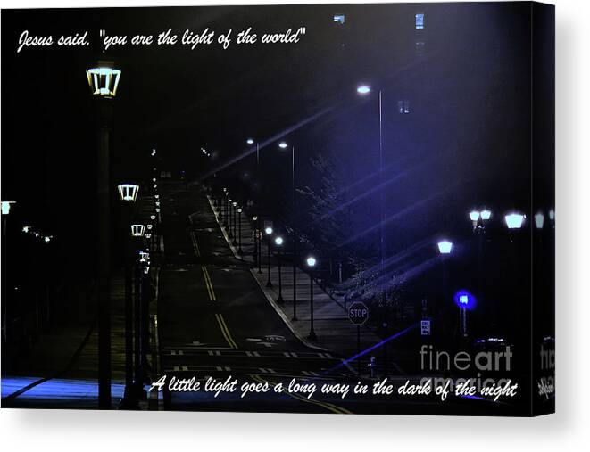 Atlanta Canvas Print featuring the photograph A Little Light by Merle Grenz