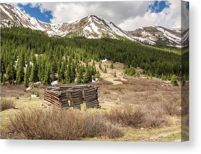 Cabin Canvas Print featuring the photograph A Look Back by Denise Bush