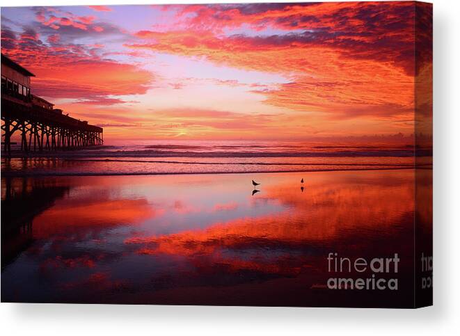 Beach Prints Canvas Print featuring the photograph A Magnificent dawn 8-14-16 by Julianne Felton
