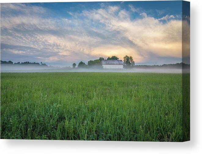 Storm Clouds Canvas Print featuring the photograph A Passing Spring Storm 2016-1 by Thomas Young