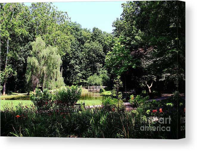 Jmu Arboretum Canvas Print featuring the photograph A Quiet Place by Allen Nice-Webb