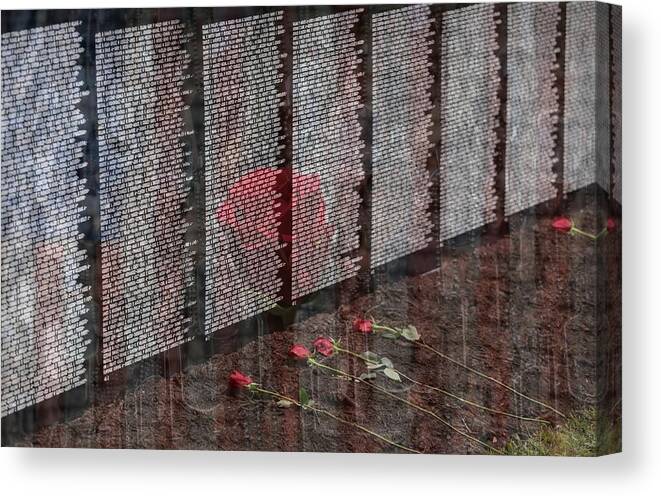 Patriot Canvas Print featuring the photograph A Sign Of Respect by DJ Florek