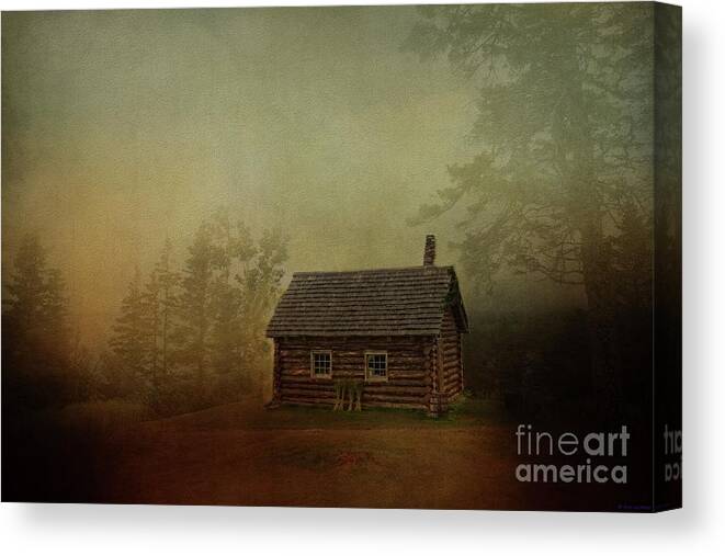 Highland Village Canvas Print featuring the photograph A Step Back in Time by Eva Lechner