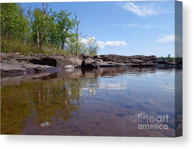 Lake Superior Canvas Print featuring the photograph A Superior June day by Sandra Updyke