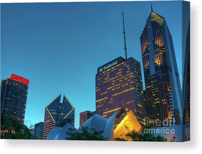 Chicago Canvas Print featuring the photograph A View from Millenium Park by David Levin