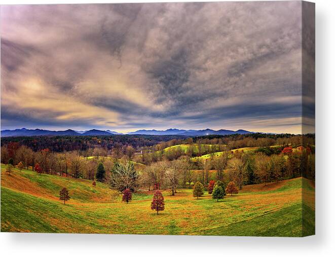 Ashville Canvas Print featuring the photograph A view from the Biltmore by Robert FERD Frank